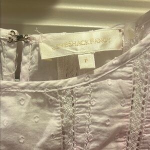 LoveShackFancy Delicate Pink Lace Top